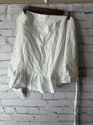 NWT aerie White Ruffled Wrap Skirt size large thumbnail 8