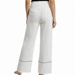 Vera Bradley Claudine‎ Palazzo Pants Ivory Wide Leg Tassel Rayon M NEW Women's thumbnail 3