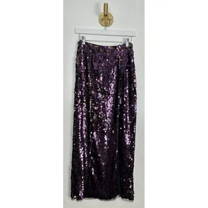 FREE PEOPLE Star Bright Sequin Midi Skirt in Lilac Size US 2 thumbnail 3