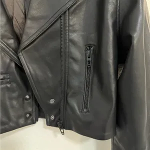 BLANKNYC High Standard Vegan Faux-Leather Crop Moto Jacket Black Size S Small thumbnail 6