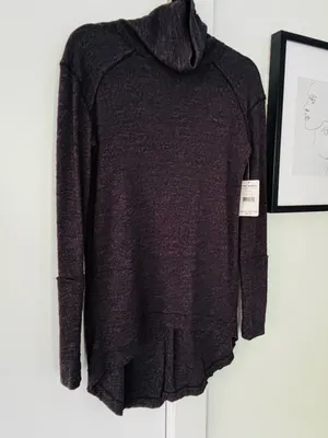 NWT Free People We the Free Turtleneck Sweater open back size XS thumbnail 2