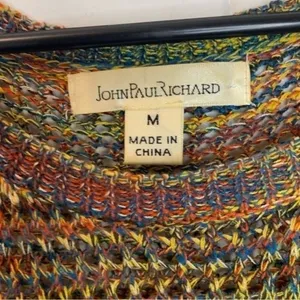 John‎ Paul Richard Multicolor Knit Top Size Medium thumbnail 2