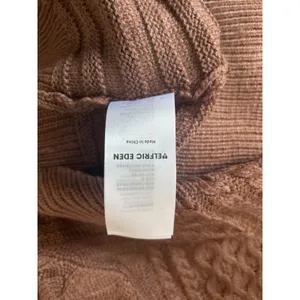 ELFRIC EDEN Brown Cable Knit Sweater Men's XXL Crew Neck Long Sleeve‎ Pullover thumbnail 6