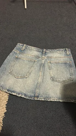 ZARA Asymmetrical Skirt Denim thumbnail 2