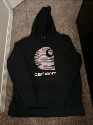 Carhartt Black Hoodie Size Large 0491 thumbnail 1