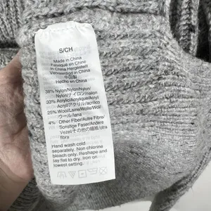 Madewell Mercer Sweater Cable Knit‎ Turtleneck Donegal Gray Sz Small Wool Blend thumbnail 9