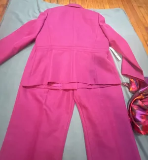 Le Suit Women's Three-Piece Pant Suit with Scarf Wild Rose Size 12 thumbnail 7