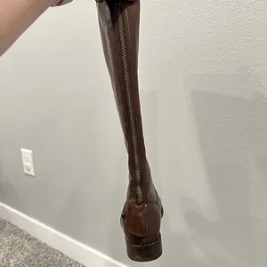 Frye Women's Brown Leather Riding Boots Knee‎ High Zip Up Casual Tall Size 7 thumbnail 10