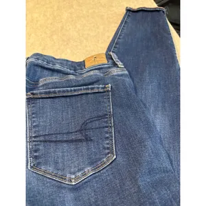 American Eagle Skinny Jeans Medium Wash Blue Denim Women Size 8 Regular thumbnail 6