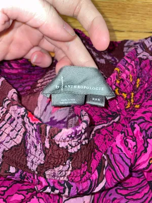 Anthropologie purple floral shorts thumbnail 2
