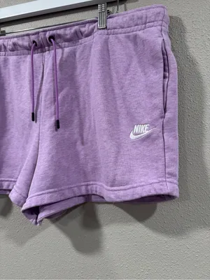 Nike Sportswear Essential French Terry Cloth Purple Shorts thumbnail 3