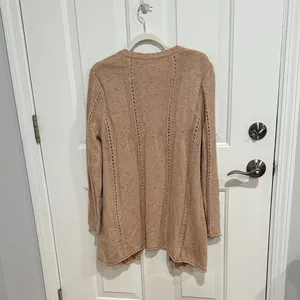Women's Open Front Knit Cardigan Sweater - Tan thumbnail 5