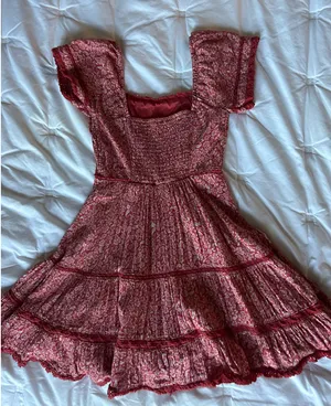 American Eagle Red Mini Dress Floral thumbnail 2