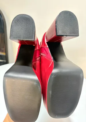 Women Red Knee Boots/ New Size 7 thumbnail 5