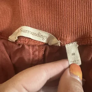 Soft Surroundings Benecia Cargo Pants Sz Medium Terracotta Tencel Boho Straight thumbnail 6