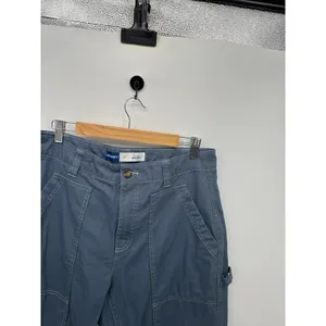 Old Navy‎ Blue Cargo Pants Women Sz 12 High Rise Straight Gorpcore Outdoors thumbnail 5