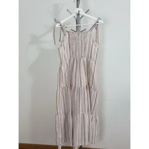 CUPSHE Striped Square Neck Tie Shoulder Maxi Dress Beach Cover Up Size S NWT thumbnail 9