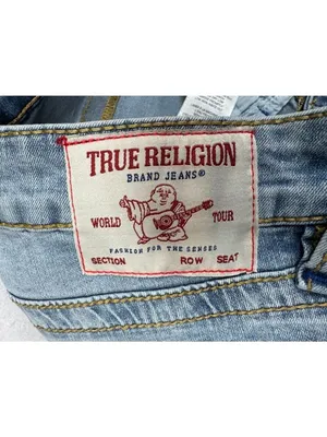 True Religion Billie Big T Jeans Mid Rise Straight Light Wash 206578 Women's 31 thumbnail 7