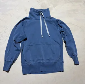 Free people movement FP Blue High Neck Drawstring Pullover Sweatshirt SMALL thumbnail 1