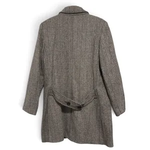 Isaac Mizrahi Live Womens XL Herringbone Wool Coat preppy academia professional thumbnail 2