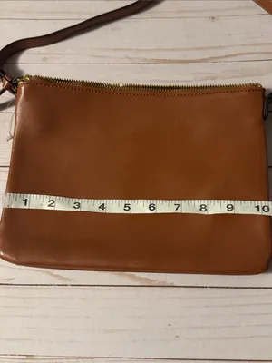 Old Navy Brown Double Compartment Faux Leather Crossbody Bag NWOT thumbnail 10