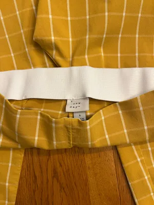 a new day Mustard Yellow Windowpane Plaid Pants thumbnail 2