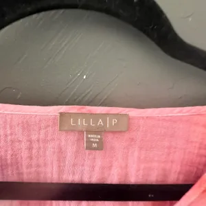 Lilla P Womens Pink Tie Dye Cotton Gauze V-Neck Raw Edge Short Sleeve Top Size M thumbnail 5