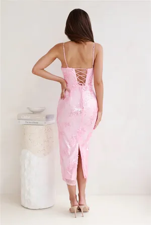 Hello Molly Sequin Pink Dress thumbnail 2