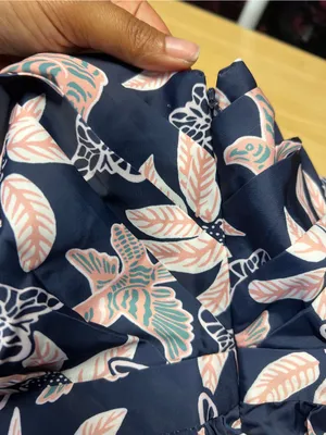 Outerknown Bailey Dress Size 2 Navy Floral Halter Ruffle Mini Dress NWT thumbnail 11