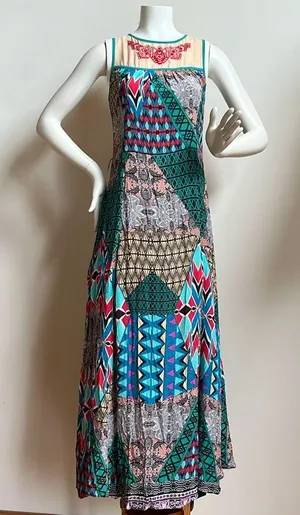 Flying Tomato dress geometric pattern womens medium thumbnail 2