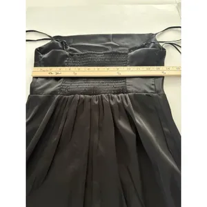 Hollister Slip Dress Womens Size Small Black Silky LBD Going Out Party Ruched thumbnail 8