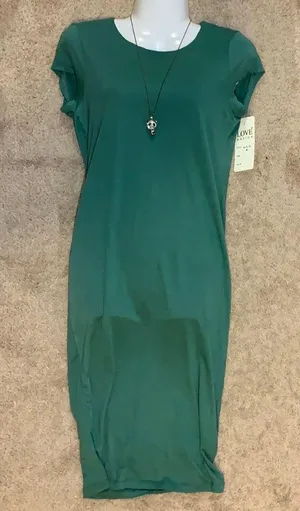 Sea green form fitting dress thumbnail 1
