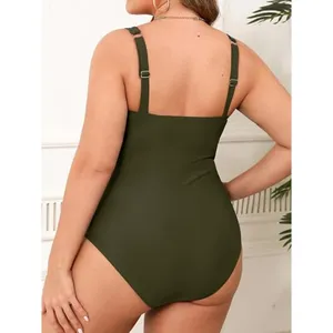 NWT Cupshe Ruched Underwire Bathing Suit Curvy Tummy Control 1-PC Swimsuit Sz 3X thumbnail 3