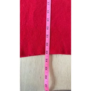 J. Crew Red Crew Neck Wool Blend Pullover Sweater Bright Red Size Medium thumbnail 5