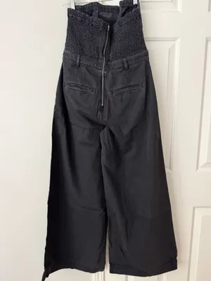 Anthropologie Pilcro Strapless Polished Wide-Leg Denim Jumpsuit, Size 4 thumbnail 12