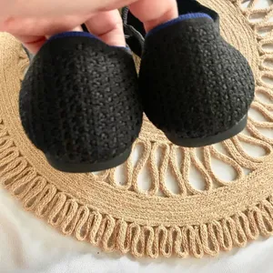 Rothy's The Point Toe Flats in Black Honeycomb Knit Size 8 thumbnail 7