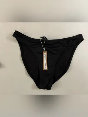 Skims 2Pc SET NWT Adjusted Triangle Bikini Top & Bottoms Black Onyx Size S thumbnail 8