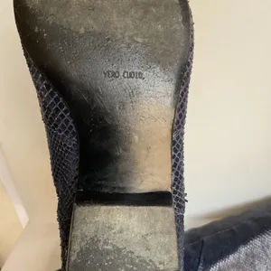 Pour La Victoire Blue Leather Boots Snakeskin Knee-High Women’s Size 8 Leather thumbnail 6