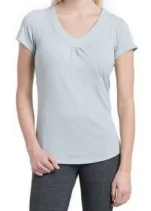 Kuhl Sona Light Blue V Neck Slub Top Short Sleeve Outdoor Casual Classic Upf 30 thumbnail 1