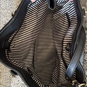 EUC Kate Spade Black Leather Expandable Shoulder Bag thumbnail 6