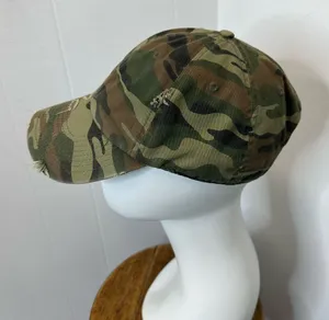 KBETHOS Vintage Camo Distressed Baseball Cap Hat Green Brown Black 100% Cotton thumbnail 1