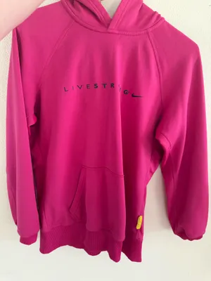 Nike LIVESTRONG Therma-FIT Pink Hoodie Women’s Large L Fleece Athletic Sweatshirt thumbnail 1