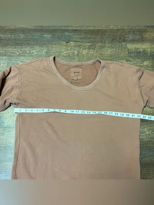 Aerie Oversized Slouchy Grunge Sweatshirt Brown Women's XS thumbnail 3
