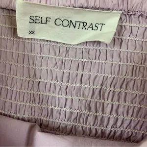 Self Contrast Lilac Smocked Waist Mini Skirt XS‎ Flowy Feminine Cottagecore thumbnail 3