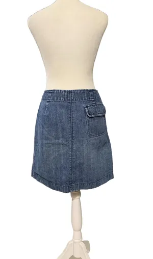 Boden A-Line 100% Cotton Medium Wash Denim Jean A-Line Casual Skirt thumbnail 2