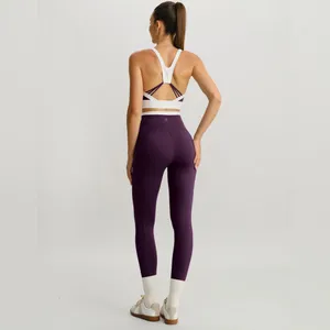 Berlook Activewear Purple Natural Waisted Leggings 25" thumbnail 5