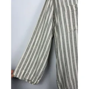Madewell Lakeline Hester Stripe Linen Blend Popover Hi Low Blouse Size‎ S thumbnail 2