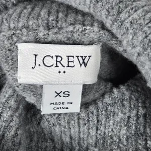 J. Crew Gray White Relaxed Stripe Turtleneck Sweater Dress XS Wool Blend BC720‎ thumbnail 4