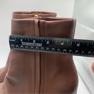 NWOB Cole Haan Womens Chrystie Square Toe Bootie brown leather heel size9B 1299 thumbnail 3