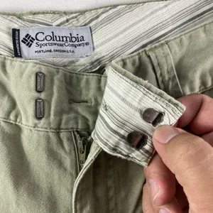 Columbia Pants Womens 12 Tan Chino 27" Inseam Cotton Polyester Hiking READ thumbnail 3